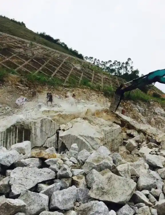 Demolition Before Stone Work Replacement