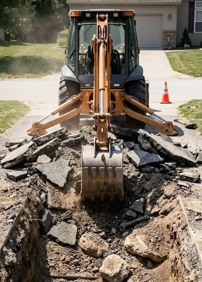 Driveway Demolition and Vehicle Surface Removal.