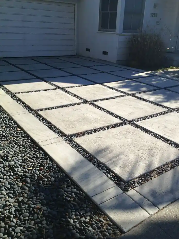 Parking Lot Concrete Connected to Walkways and Entries