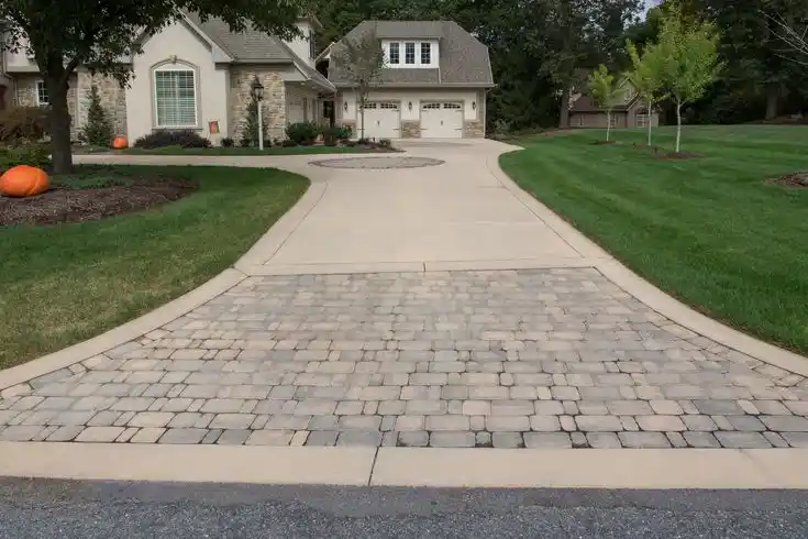 Masonry Walls Connected to Patios, Walkways, and Driveways.