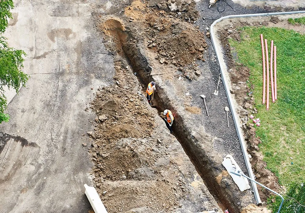 Utility Trenching Before Patios, Driveways, and Walkways